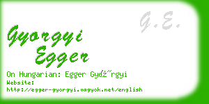 gyorgyi egger business card